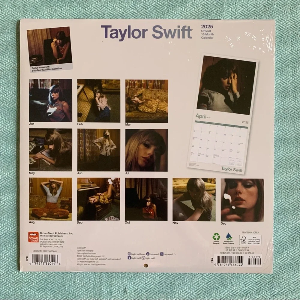 NEW Taylor Swift Official 2025 Calendar
